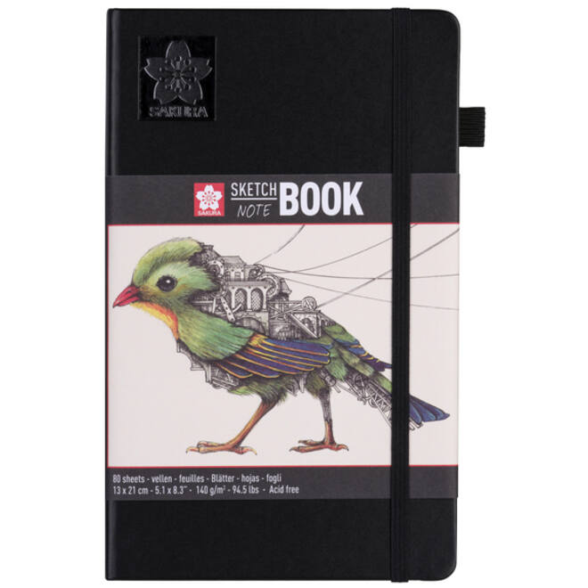 Schets-notitieboek Sakura 13x21cm 140gr 80vel wit
