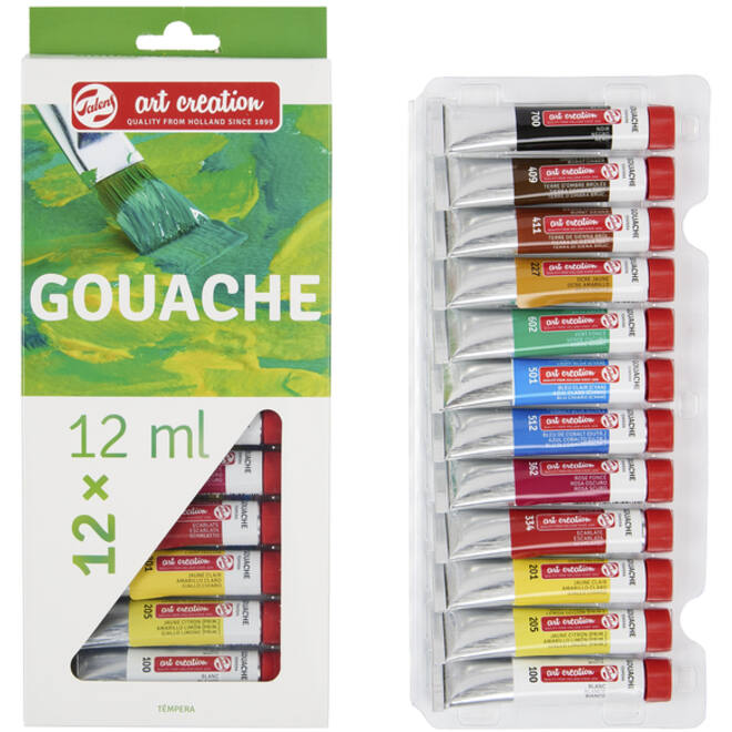 Talens Art Creation gouache set 12 tubes 12 ml