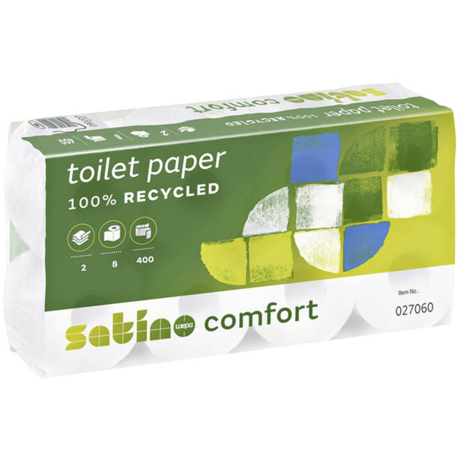 Toiletpapier Satino Comfort MT1 2-laags 400vel wit 027060