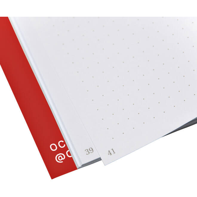 Notitieboek Octàgon DUNNO A5 135x200mm dots rood