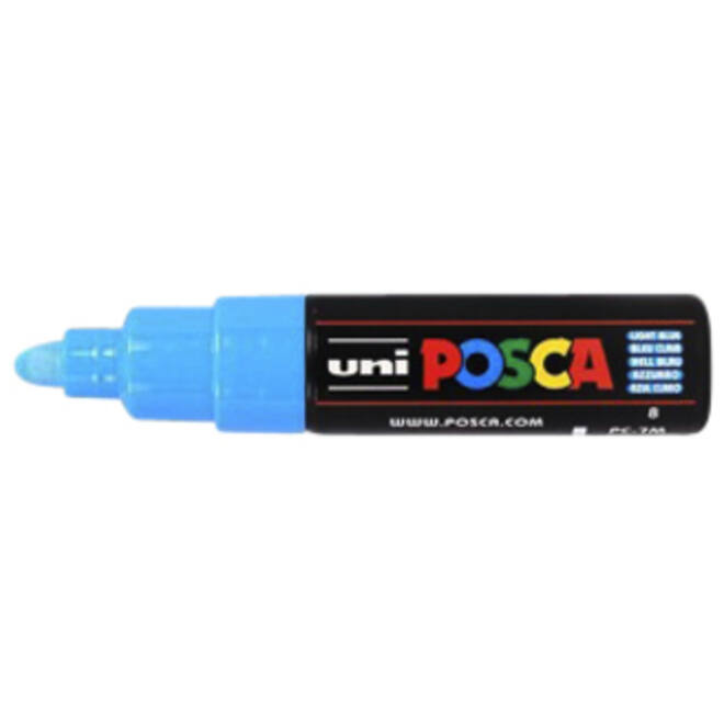 Verfstift Posca PC7M breed lichtblauw