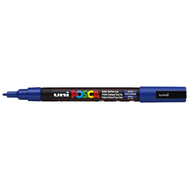 Verfstift Posca PC3M fijn donkerblauw