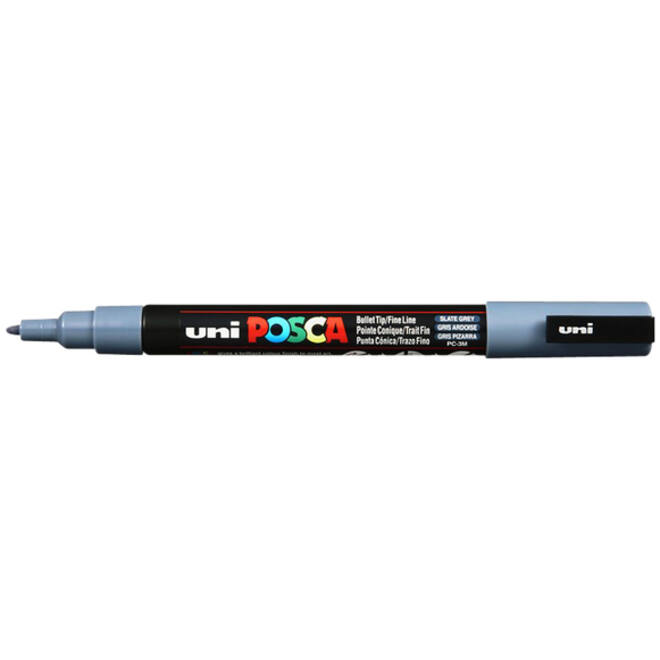 Verfstift Posca PC3M fijn leisteengrijs