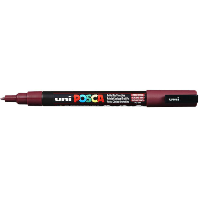 Verfstift Posca PC3M fijn wijnrood