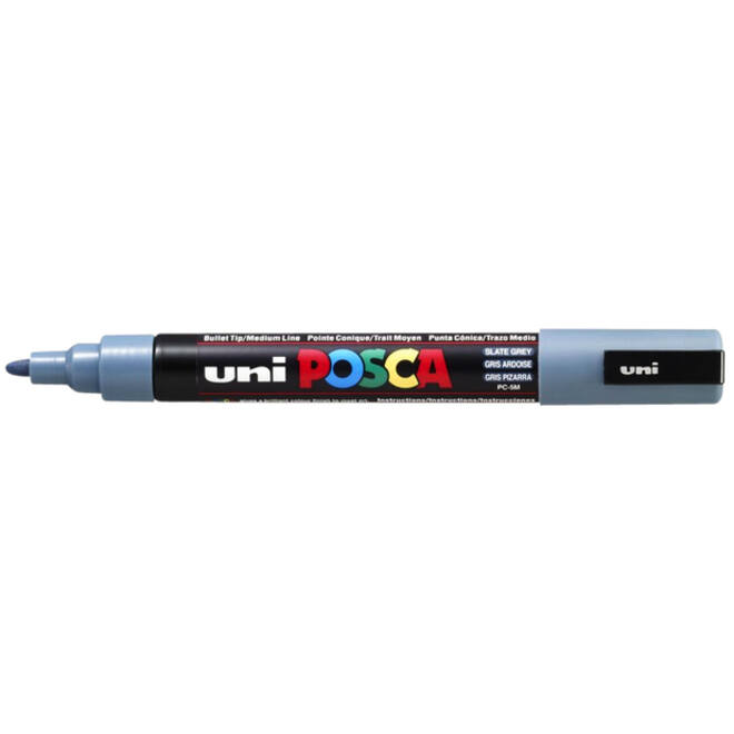 Verfstift Posca PC5M medium leisteengrijs