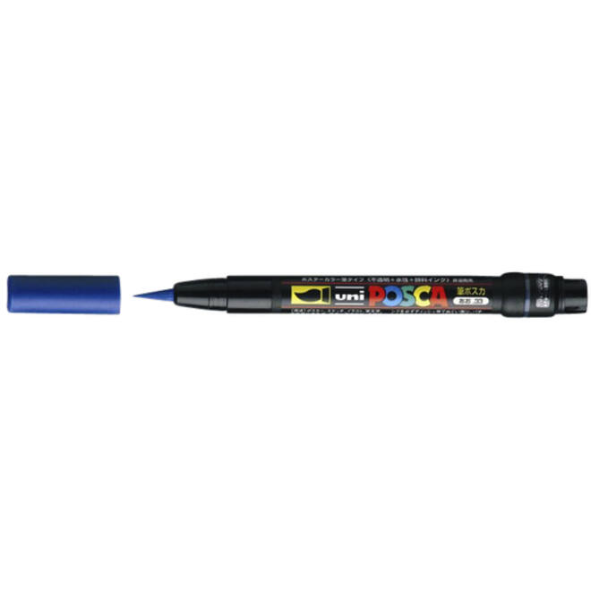 Brushverfstift Posca PCF350 1-10mm donkerblauw