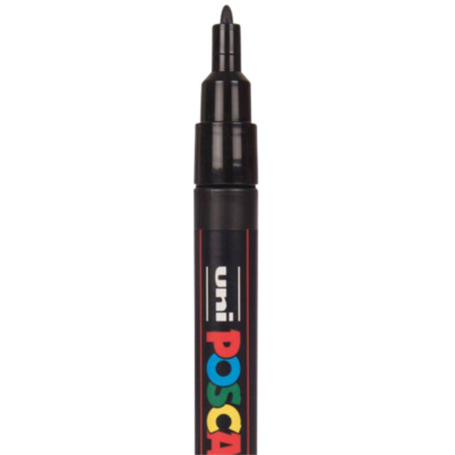 Verfstift Posca PC3M fijn zwart