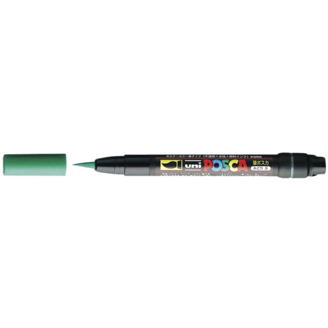 Paintmarker Uni POSCA PCF350 Brush 1-10mm donkergroen