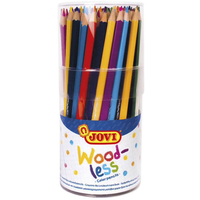 Kleurpotloden Jovi houtvrij assorti pot à 84 stuks