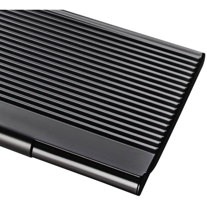 Visitekaarthouder Sigel VZ134 voor 20 kaarten 91x58mm aluminium mat zwart