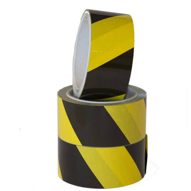 Waarschuwingstape IEZZY 50mmx66m zwart/geel