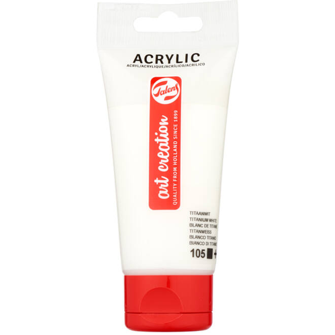 Acrylverf Talens Art Creation 105 titaanwit tube à 75ml