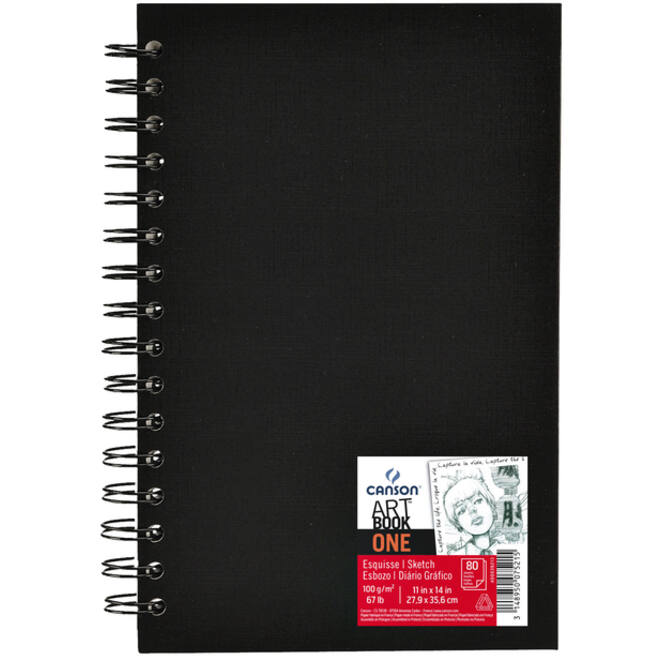 Tekenboek Canson One 27.9x35.6cm 80v 100gr spiraal