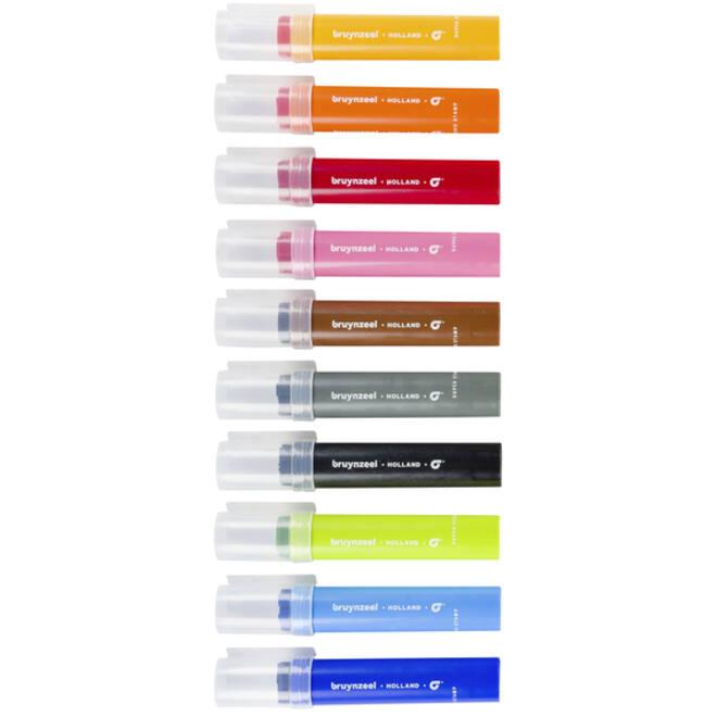 Stempelstift Bruynzeel Kids super set à 10 stuks assorti