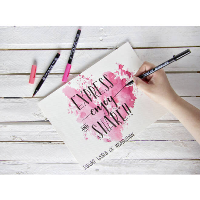 Brushpen Sakura Pigma medium zwart