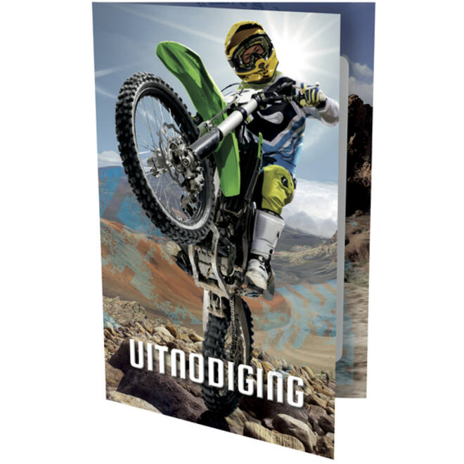 Uitnodiging Motorcross 9x14cm