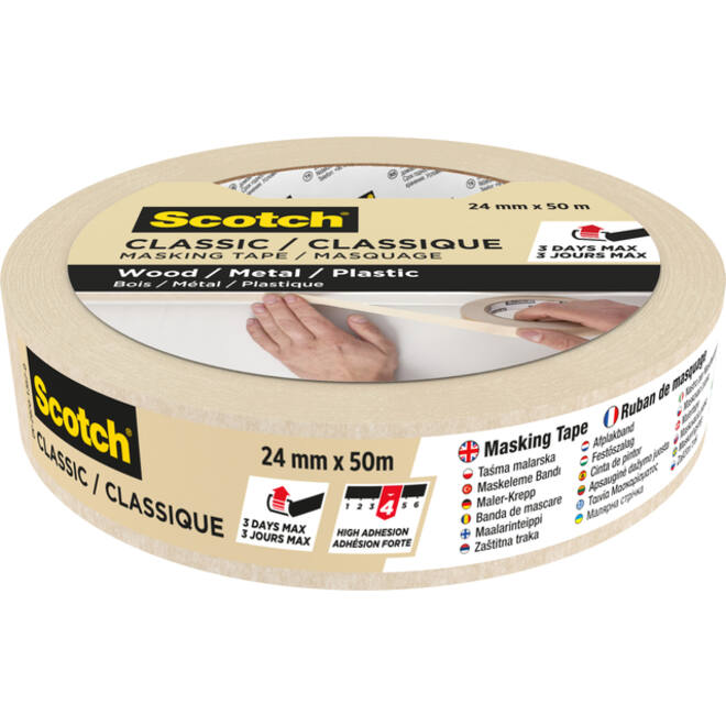 Afplaktape Scotch Classic 24mmx50m beige