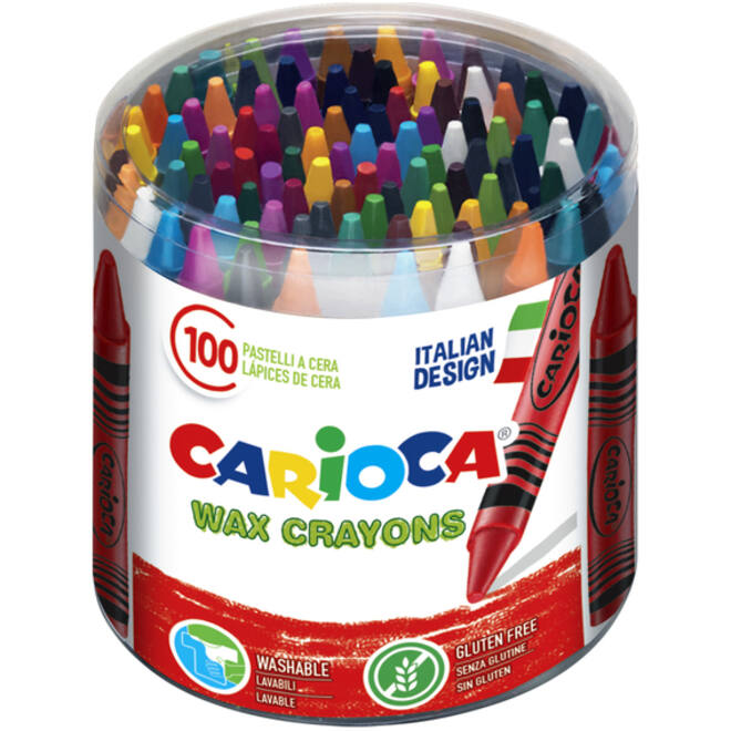 Waskrijt Carioca Maxi pot á 100 stuks assorti