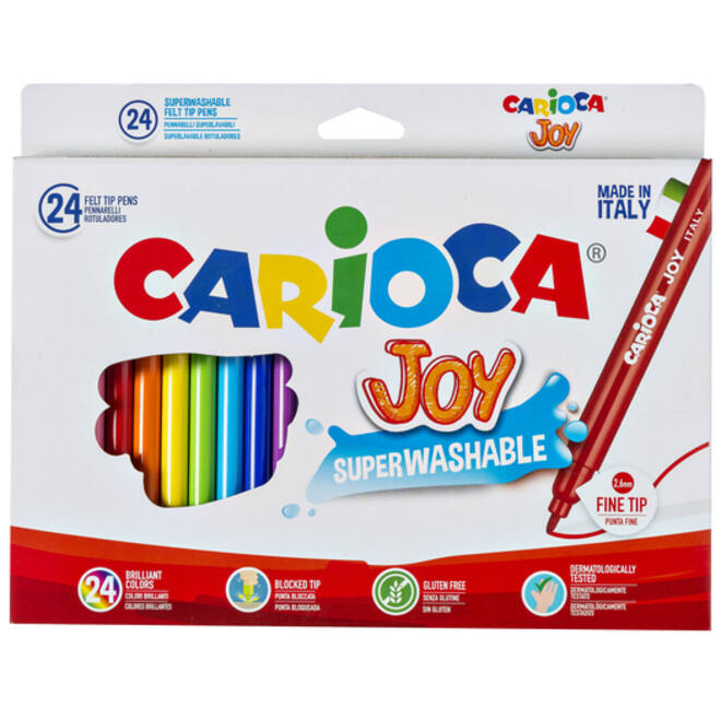 Viltstift Carioca Joy assorti set à 24 stuks