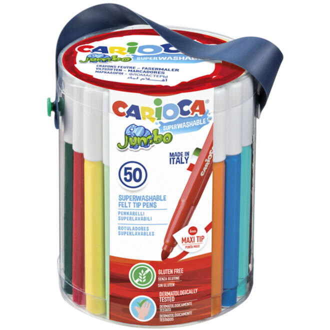 Viltstift Carioca Jumbo maxi assorti set à 50 stuks
