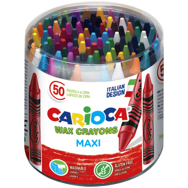 Waskrijt Carioca Maxi pot á 50 stuks assorti