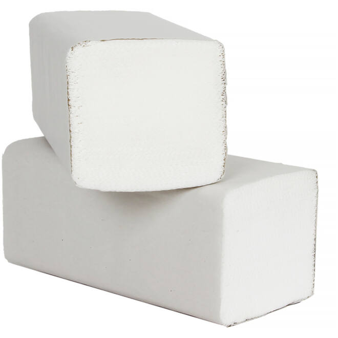 Handdoek Cleaninq H3 z-vouw 2-laags 240x210mm 20x160 vel wit