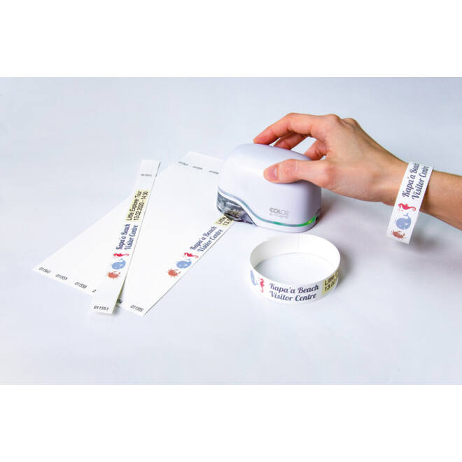 Tekststempel Colop E-Mark polsbandjes 19mm x 250mm 100st
