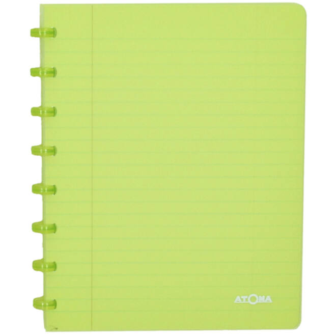 Schrift Atoma A5 ruit 4x8mm 144blz 90gr PP transparant assorti