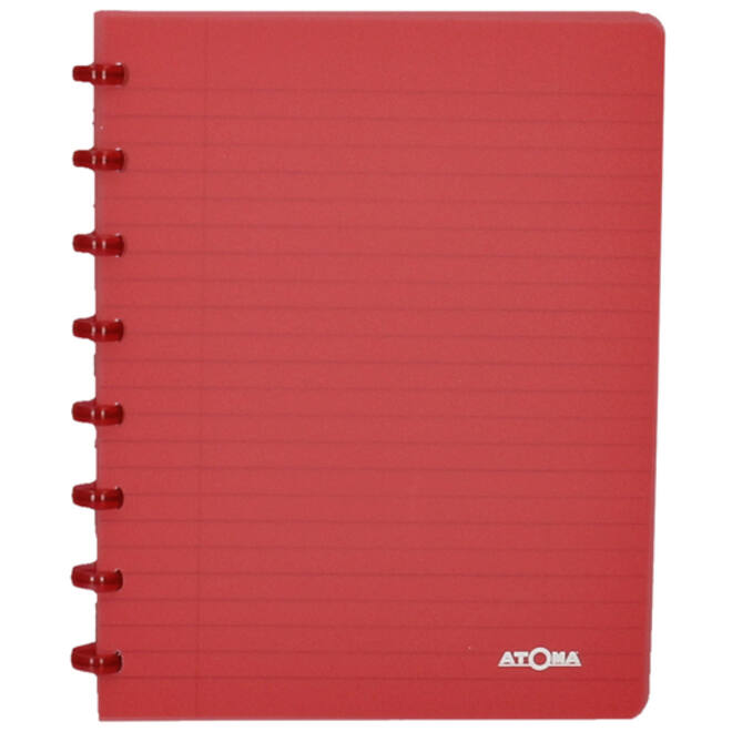 Schrift Atoma A5 ruit 4x8mm 144blz 90gr PP transparant assorti