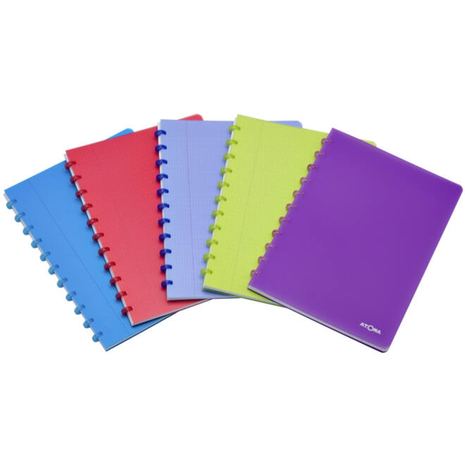 Schrift Atoma A4 blanco 144blz 90gr PP transparant assorti