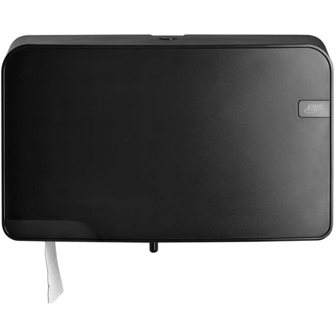 Toiletpapierdispenser QuartzLine Q5 mini jumbo duo zwart 441057
