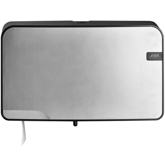 Toiletpapierdispenser QuartzLine Q5 mini jumbo duo zilver 441097