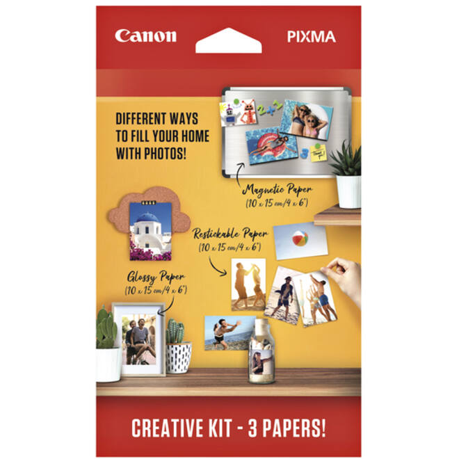 Fotopapier Canon creatieve kit met 3 soorten papier