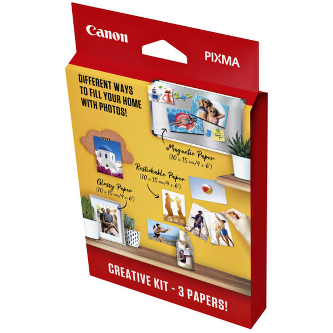 Fotopapier Canon creatieve kit met 3 soorten papier