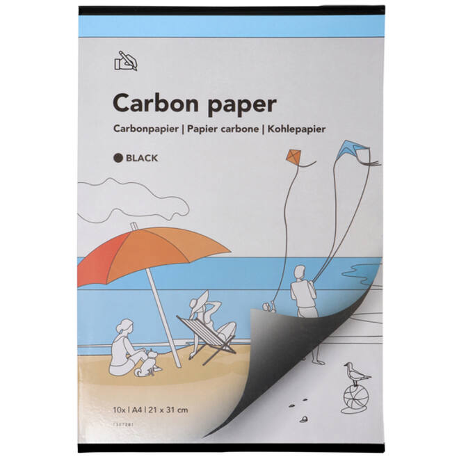 Carbonpapier Qbasic A4 21x31cm 10x zwart