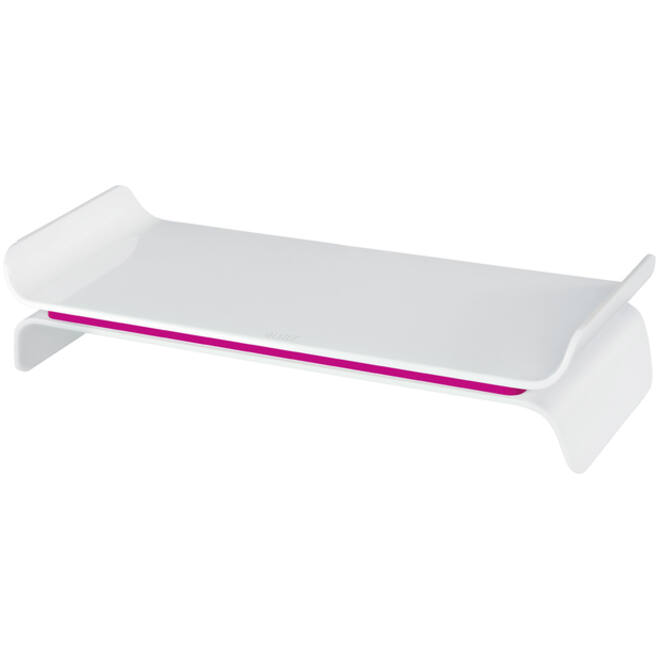 Monitorstandaard Leitz WOW Ergo verstelbaar roze
