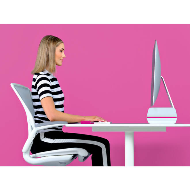 Monitorstandaard Leitz WOW Ergo verstelbaar roze