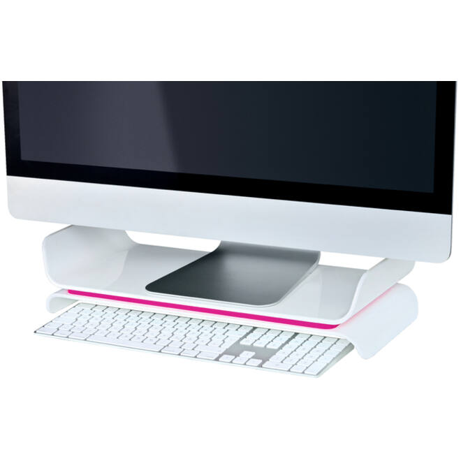 Monitorstandaard Leitz WOW Ergo verstelbaar roze