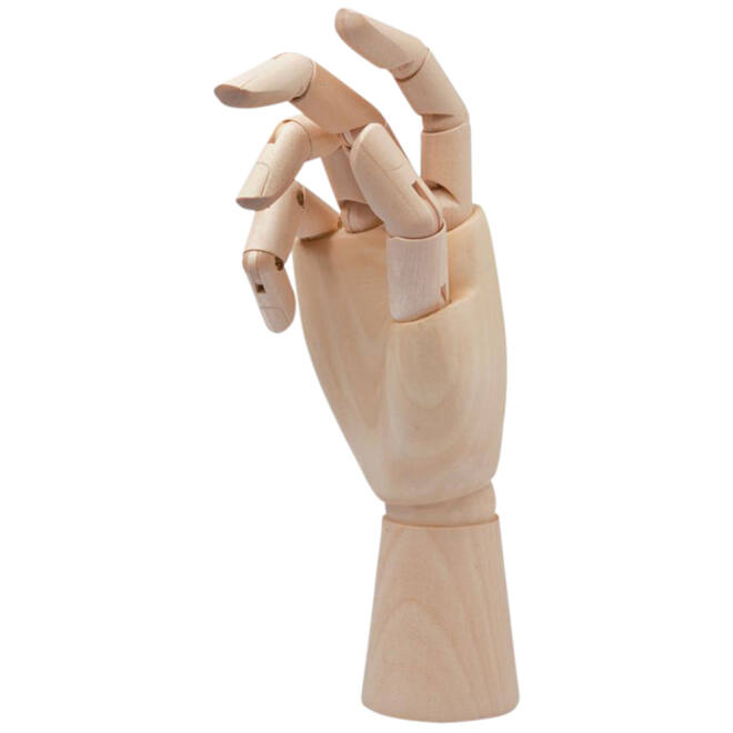 Ledenhand Conda rechts vrouw 25 cm naturel hout
