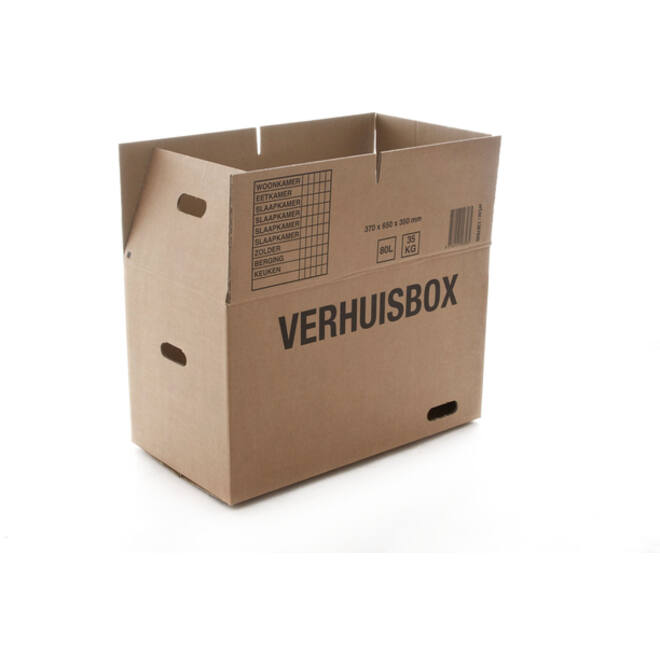 Verhuisdoos IEZZY 370x650x350 dubbelgolf bruin 7mm
