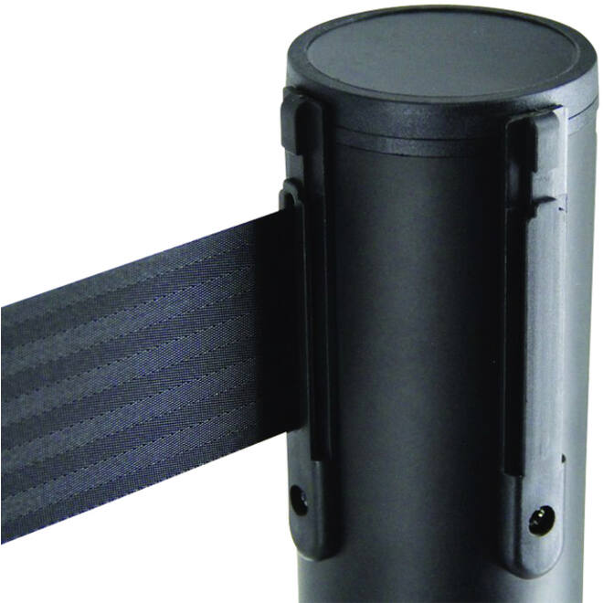 Afzetpaal OPUS 2 met lint 2500mm zwart