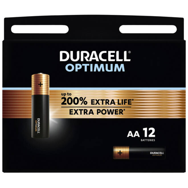 Batterij Duracell Optimum 200% 12xAA