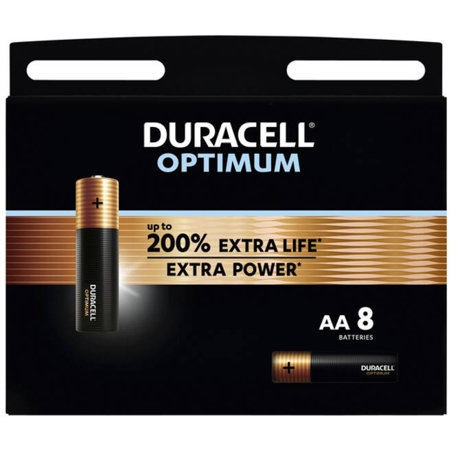 Batterij Duracell Optimum 200% 8xAA