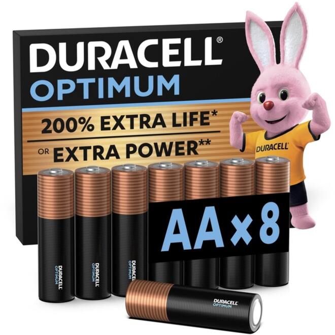Batterij Duracell Optimum 200% 8xAA