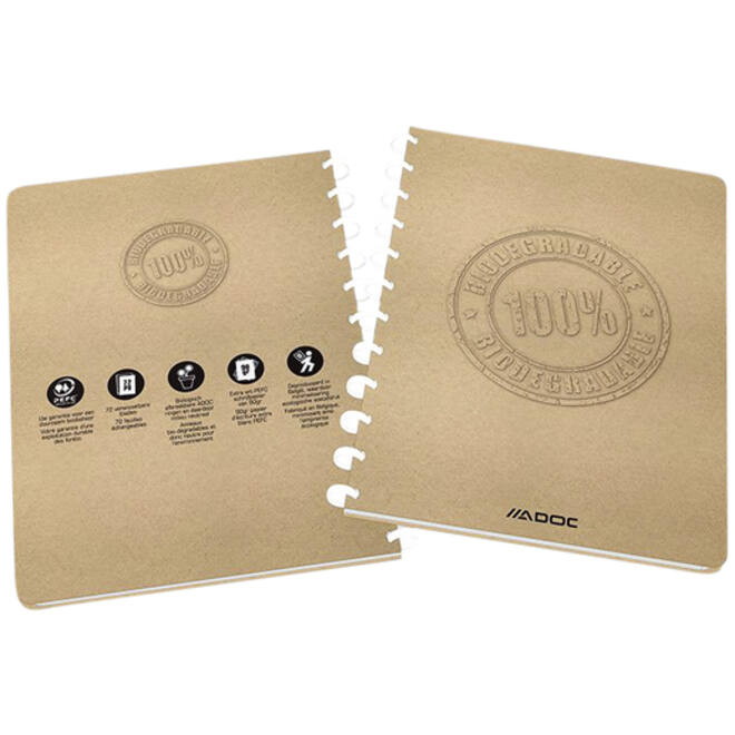 Schrift Adoc BIO A4 ruit 5x5mm 144 pagina's 90gr kraft