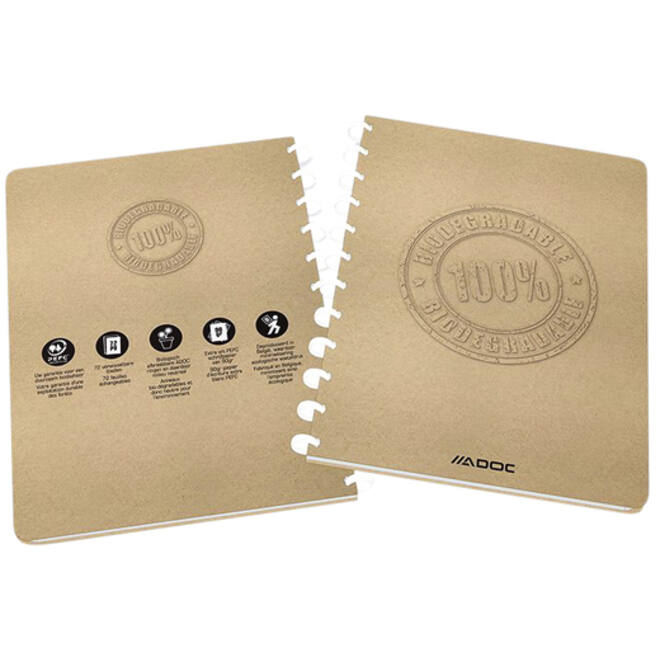 Schrift Adoc BIO A4 ruit 4x8mm 144 pagina's 90gr kraft
