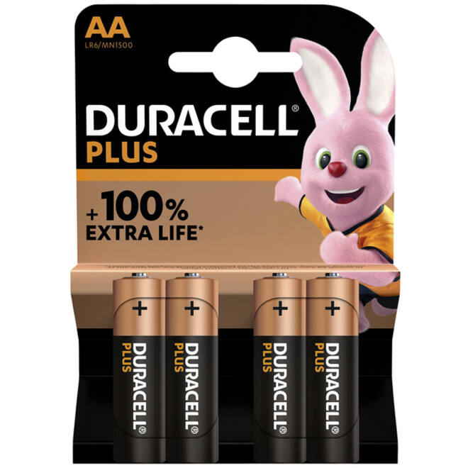 Batterij Duracell Plus 4xAA