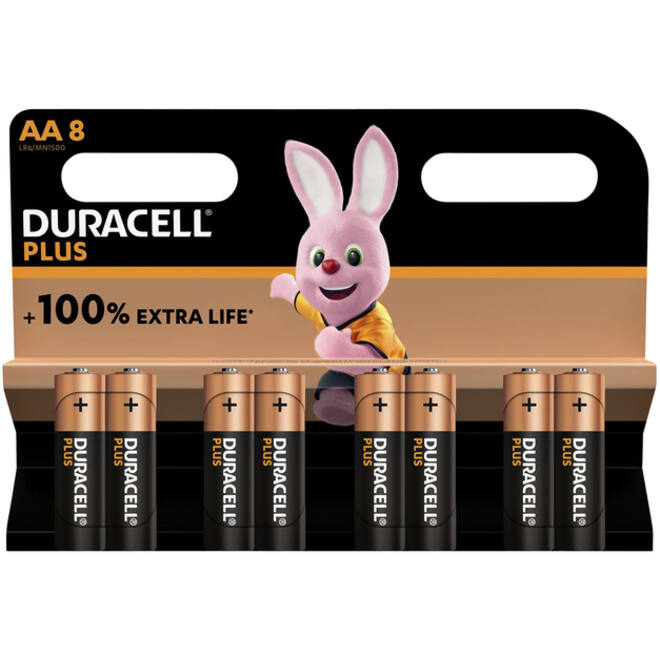 Batterij Duracell Plus 8xAA