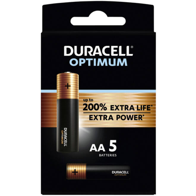 Batterij Duracell Optimum 200% 5xAA