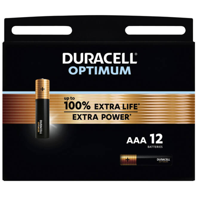 Batterij Duracell Optimum 100% 12xAAA